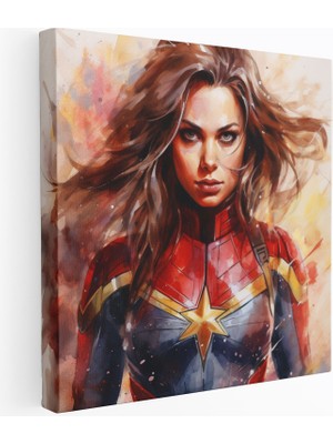 Popcas Marvel Temalı Suluboya ile Eşsiz Dekorasyon Kanvas Tablo