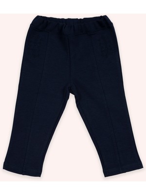 Panço Kız Bebek Beli Lastikli Lacivert Pantolon