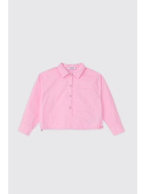 Panço Kız Çocuk Pembe Gömlek