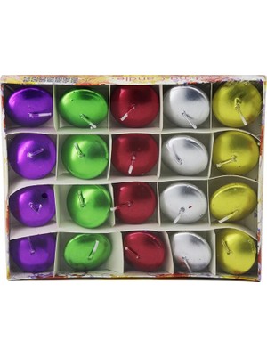 Die Grup 20PCS Suda Yüzen Mum Beyaz - Renkli (5324)