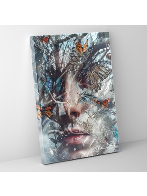 Popcas Meksika Esintili Portre Tarzı Modern Sanat Motifi ile Eşsiz Sanat Eserleri Dekoratif Kanvas Tablo