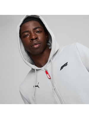 Puma Erkek Gri Puma F1 Ess Full-Zip Hoodie Gri Erkek Hoodie