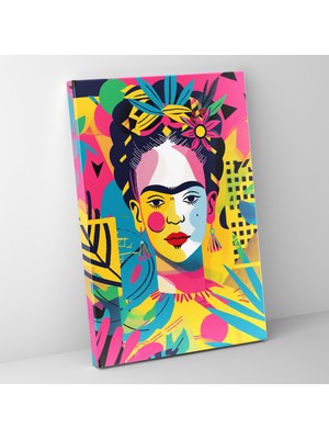 Popcas Meksika Esintili Portre Tarzı Modern Sanat Eserler ile Süslenmiş Duvar Tasarımı Kanvas Duvar Tablosu