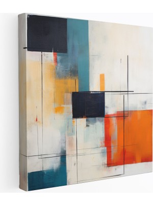 Popcas Minimalist Katmanlı Lentiküler Tasarım Modern Sanat Temalı Kanvas Tablo