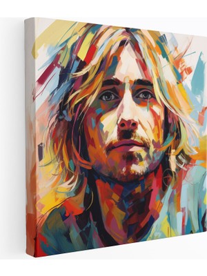 Popcas Kurt Cobain Görsel Sanat Dekoratif Kanvas Tablo