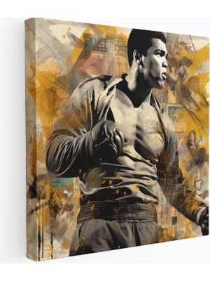 Popcasso Ikonik Anlar Muhammed Ali Ikon Kanvas Duvar Tablosu