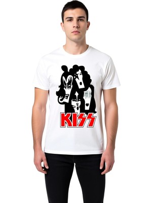 PayBuy Erkek Rock Müzik Grubu Baskılı Tişört Cesur Tasarım Rahat Kesim Günlük Giyim Modern Şık Konforlu