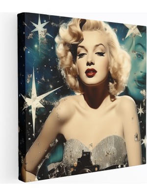 Popcasso Retro Film Poster Geleneksel Hollywood Portresi Modern Sanat Temalı Duvar Tablosu