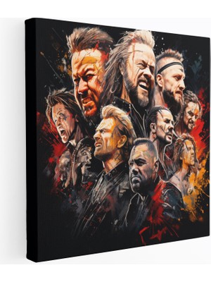 Popcasso Metallica Portre Koleksiyonu Modern Sanat Görseli Kanvas Tablo
