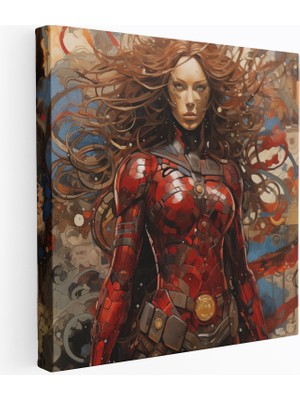 Popcasso Sürreal Karı Medya Marvel Temalı Dekoratif Kanvas Tablo