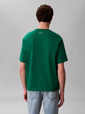 Calvin Klein Erkek Yeşil Calvin Klein 16S March Graphıc Se, L4G, S Yeşil Erkek T-Shirt
