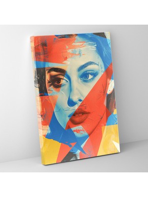 Popcasso Abstrakt Portre Klasikizm ve Popart Kombinasyonu Mersi Görüntü Duvar Tablosu