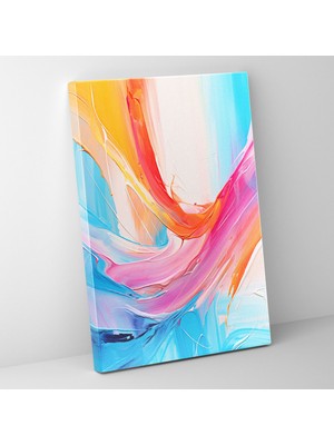 Popcasso Abstrakt Renkli Sıçrama Gerçekçi Heykel Modern Sanat Dekoratif Kanvas Tablo