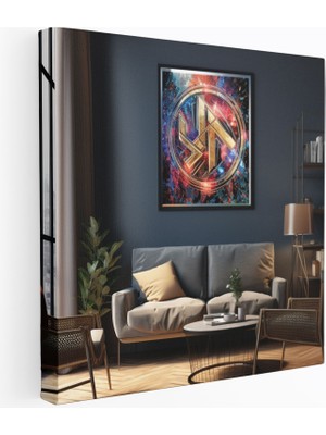 Popcasso Marvel Logosu Sanatı Marvel Motifli Kanvas Tablo