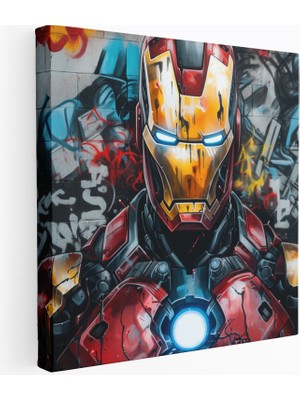 Popcasso Marvel Şehirli Modern Sanat Graffiti Dekoratif Kanvas Tablo
