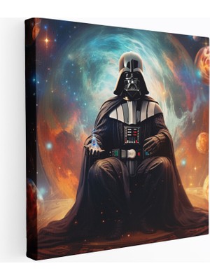 Popcasso Kozmik Meditasyonlar Temalı Darth Vader Star Wars Modern Sanat Kanvas Duvar Tablosu