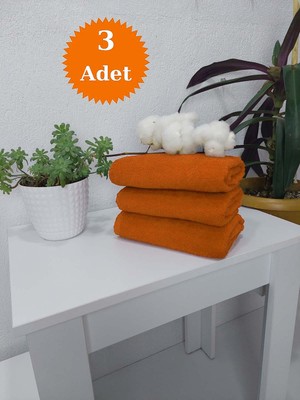 Mef Collection Kırmızı Berber Havlusu Kuaför Havlusu Sporcu Havlusu Yüz Havlusu Baş Havlusu 50X90 cm 3 Adet