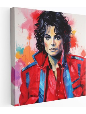 Popcasso Michael Jackson Pop Art Pop Art Temalı Dekoratif Kanvas Tablo