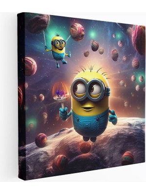 Popcasso Kozmik Macera Minions Canlı Renkler Duvar Tablosu