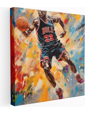Popcasso Michael Jordan Modern Abstrakt Ev Aksesuarları Modern Sanat Duvar Tablosu
