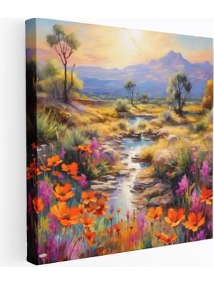 Popcasso Güneybatı Çiçeği Modern Sanat Kanvas Tablo