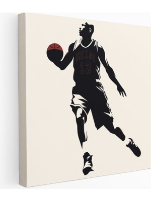 Popcasso Minimalist Grafik Michael Jordan Temalı Hediye Kanvas Duvar Tablosu