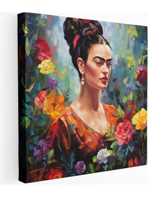 Popcasso Meksika Esintili Portre Temalı Modern Sanat ve Tasarımı ile Hazırlanan Duvar Tablosu