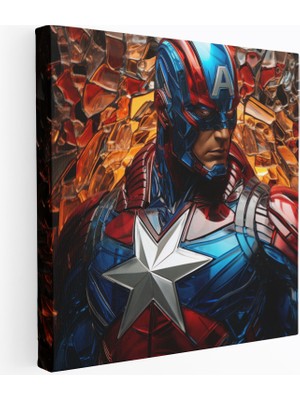 Popcasso Süper Kahraman Yakın Çekim Marvel Temalı Detaylı Görsel Kanvas Tablo