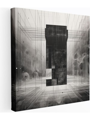 Popcasso Minimalist Kaaba Temalı Modern Sanat Görseli Kanvas Tablo
