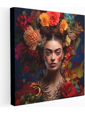 Popcasso Meksika Esintili Portre Temalı Modern Sanat Tasarım Kanvas Tablo