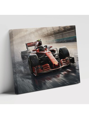 Popcasso Formula 1 Kompozisyonu Hazırlanmış Eser Duvar Tablosu