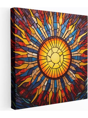Popcasso Güneybatı Parıltısı Modern Sanat Güneybatı Güneşi Dekoratif Kanvas Tablo
