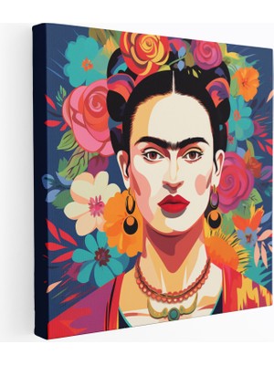 Popcasso Meksika Esintili Portre Temalı Çağdaş Stil Pop Sanat Esintisi Kanvas Duvar Tablosu