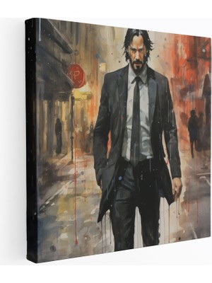 Popcasso John Wick Tehlike Temalı Modern Dekoratif Kanvas Tablo