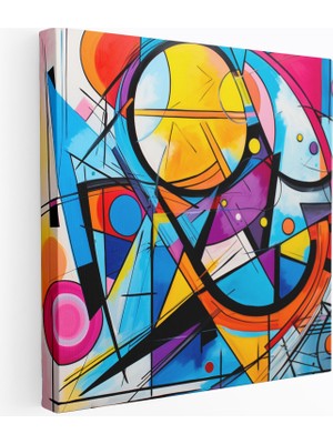 Popcasso Çağdaş Geometrik Füzyon Modern Duvar Tablosu