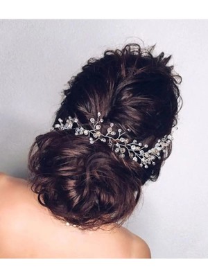 Tulle Store Kopya - Kristal Yanar Döner Taç Gelin Saç Aksesuarı,gelin Tacı,düğün Kına Nişan Saç Aksesuarı