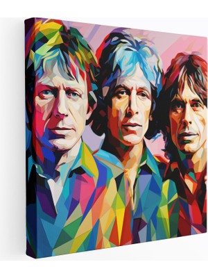 Popcasso Rolling Stones Temalı Kanvas Tablo