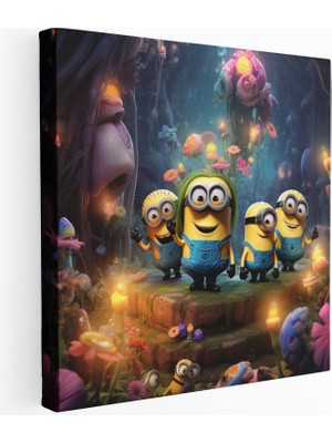 Popcasso Masalsı Lar Diyarı Minions Temalı Modern Kanvas Tablo