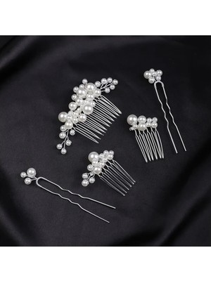 Tulle Store Taraklı Gelin Tacı Seti Gelin Tarak Taç  Gelin Tacı,gelin Saç Aksesuarı Gelin Tacı