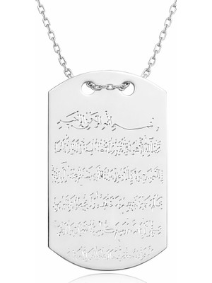 Gumush Gümüş Ayetel Kürsi Bayan Kolye