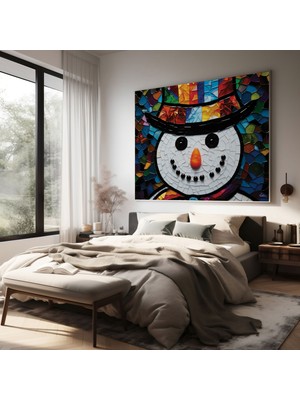 Popcasso Kardan Adam Motifli Modern Sanat Modern Tasarım Mozaik Dekoratif Kanvas Tablo