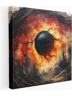 Popcasso Efendisi Motifi Sauron'un Gözü Yüzüklerin Kanvas Tablo