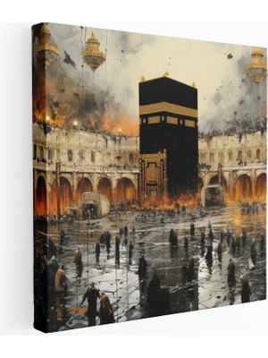 Popcasso Kaaba Tasarımı Modern Sanat Ifadesi Kanvas Tablo