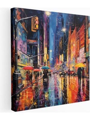 Popcasso Gece Kuşları Modern Sanat Canlı Akrilik Boyama Kanvas Tablo