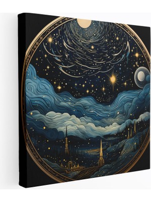Popcasso Kutsal Kur'an Gece Gökyüzü Modern Sanat Deseni Kanvas Tablo