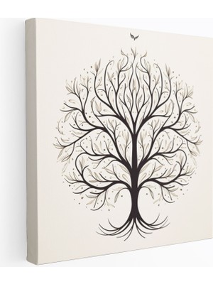 Popcasso Yaşam Ağacı Minimalist Tasarım Duvar Tablosu