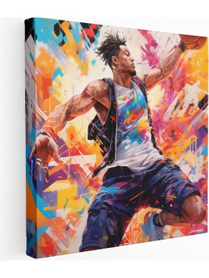 Popcasso Nba Graffiti Dekoratif Kanvas Tablo