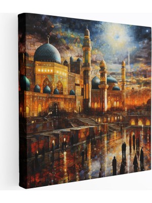 Popcasso Kaaba Mozaik Modern Sanat Tasarımı Kanvas Tablo