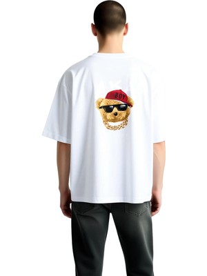 PayBuy Boy Çizgi Film Ayısı Baskılı Erkek Oversize Tişört