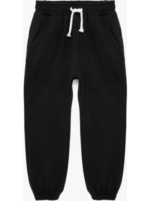 Koton Cep Detaylı Beli Bağlamalı Pamuklu Şardonlu Jogger Eşofman Altı